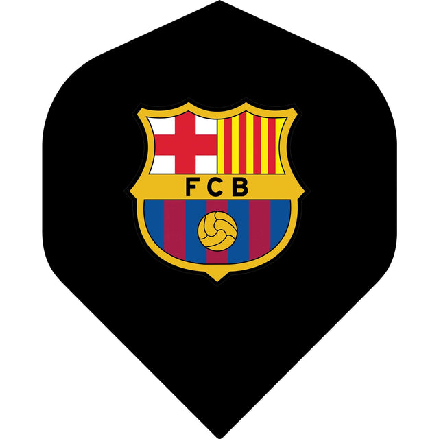 *FC Barcelona - Official Licensed BARÇA - Dart Flights - No2 - Std - F2 - Black with Crest