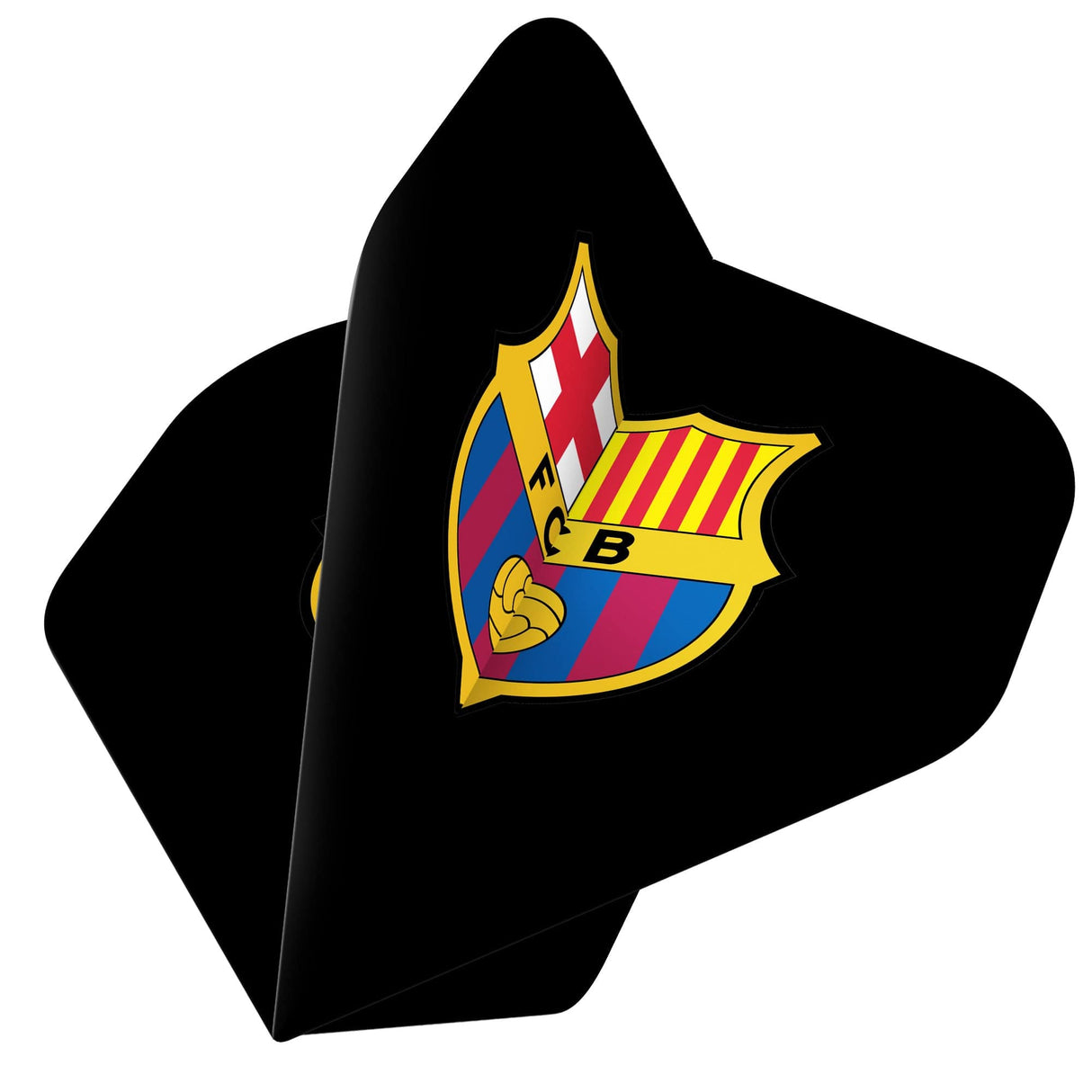 *FC Barcelona - Official Licensed BARÇA - Dart Flights - No2 - Std - F2 - Black with Crest