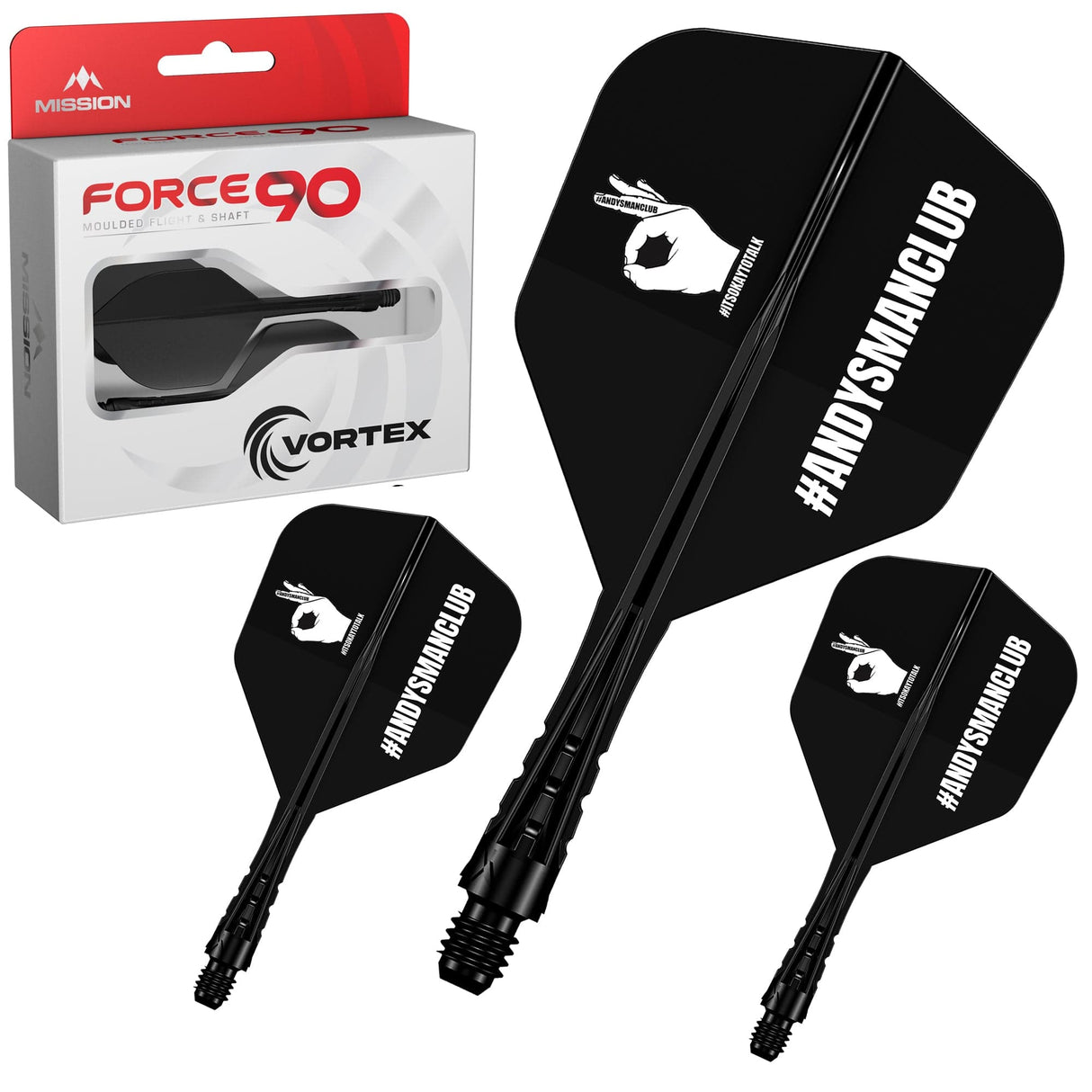 Andy's Man Club - Moulded Flight and Shaft - Black