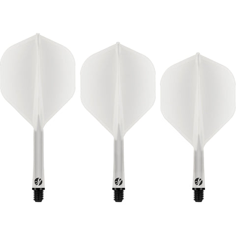 Kit De 3 Ailettes Et Tiges Shot! Flight Deck – Forme Cerf-volant, 350 Microns, Tige Carbone, Pour Fléchettes