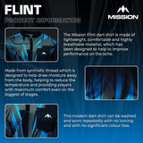 Mission Darts Flint Dart Shirt - Collarless - Lightweight - Black & Blue - Youth