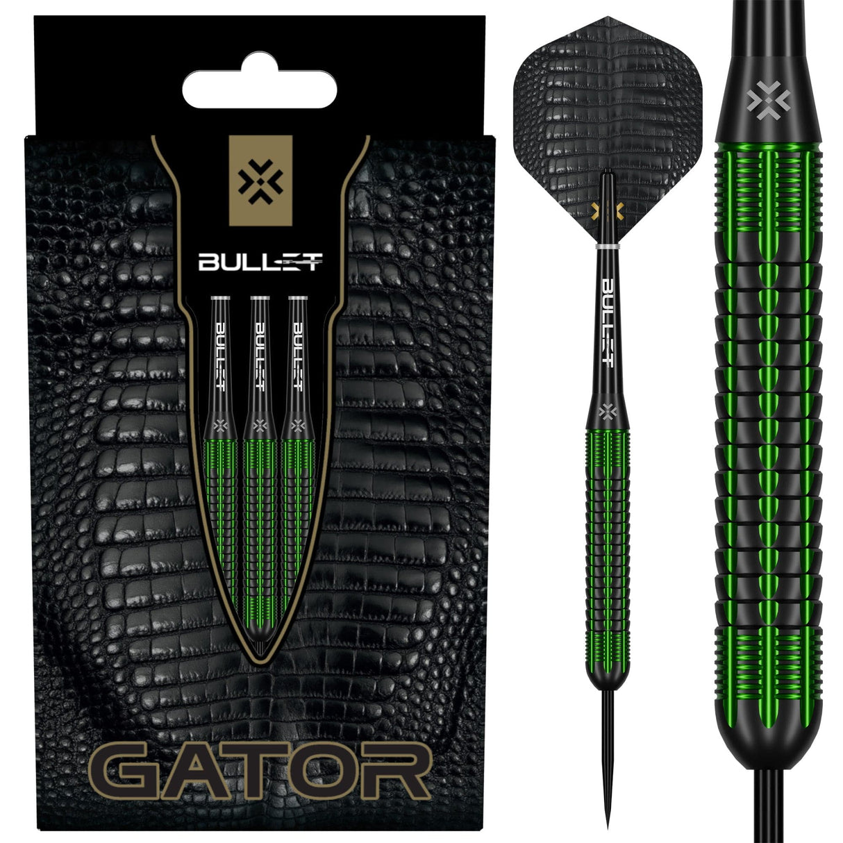 Bullet Gator Darts - Steel Tip - Brass 22g