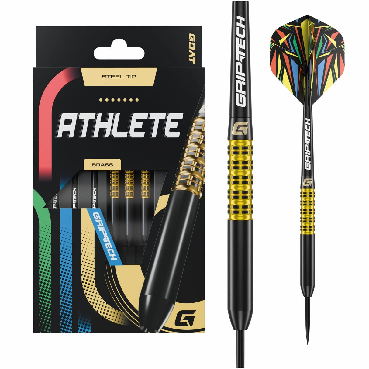 Goat Athlete Darts - Steel Tip - Brass - Yellow - 12g
