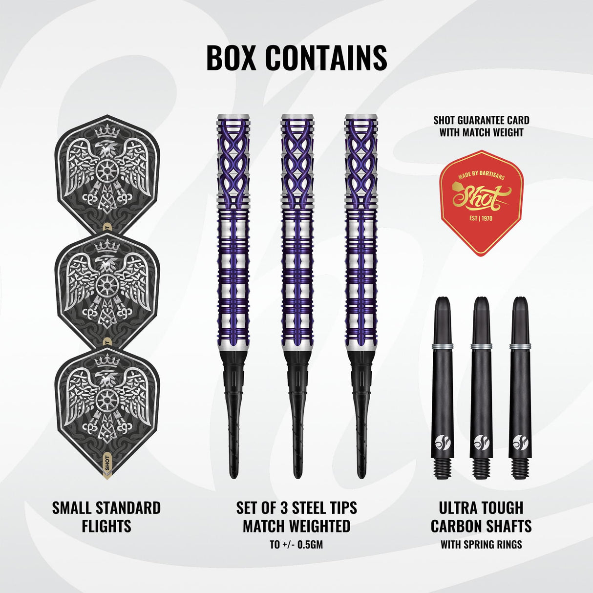 Shot Goths Darts -Soft Tip - 90% Tungsten - Visara 20g
