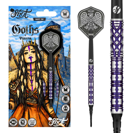 Shot Goths Darts -Soft Tip - 90% Tungsten - Visara 20g