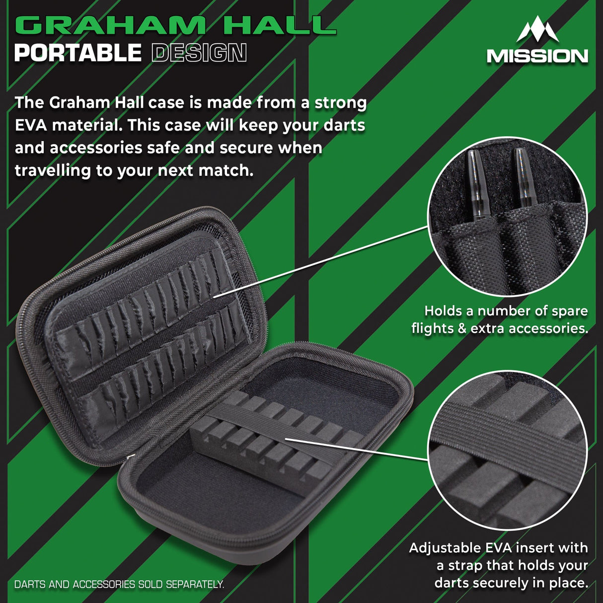 Mission Darts Players- EVA Dart Case - Graham Hall