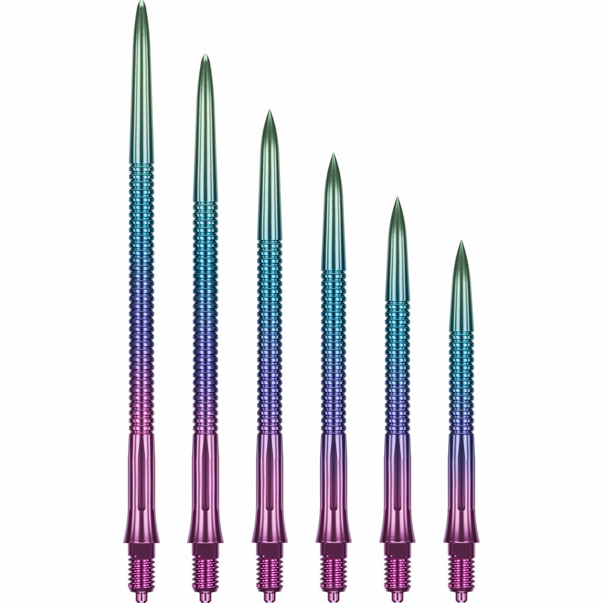 CALIBURN EZ-EVO Dart Points - Grooved Rainbow / 28mm