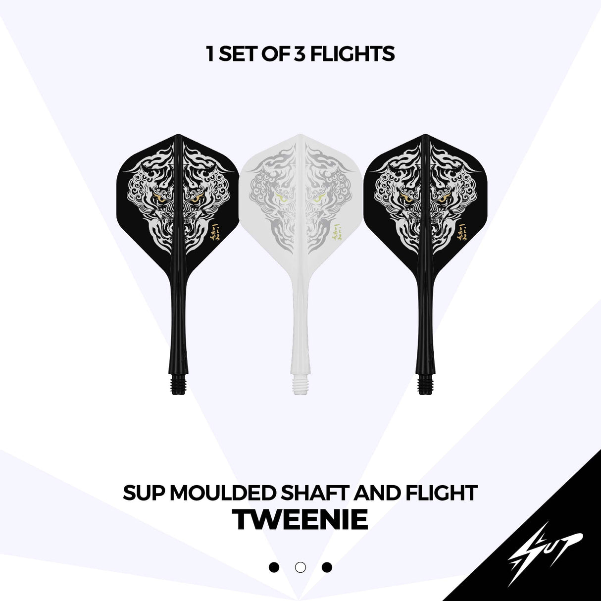 Caliburn SUP Dart Flights - Moulded Shaft & Flight - Han - Standard No6