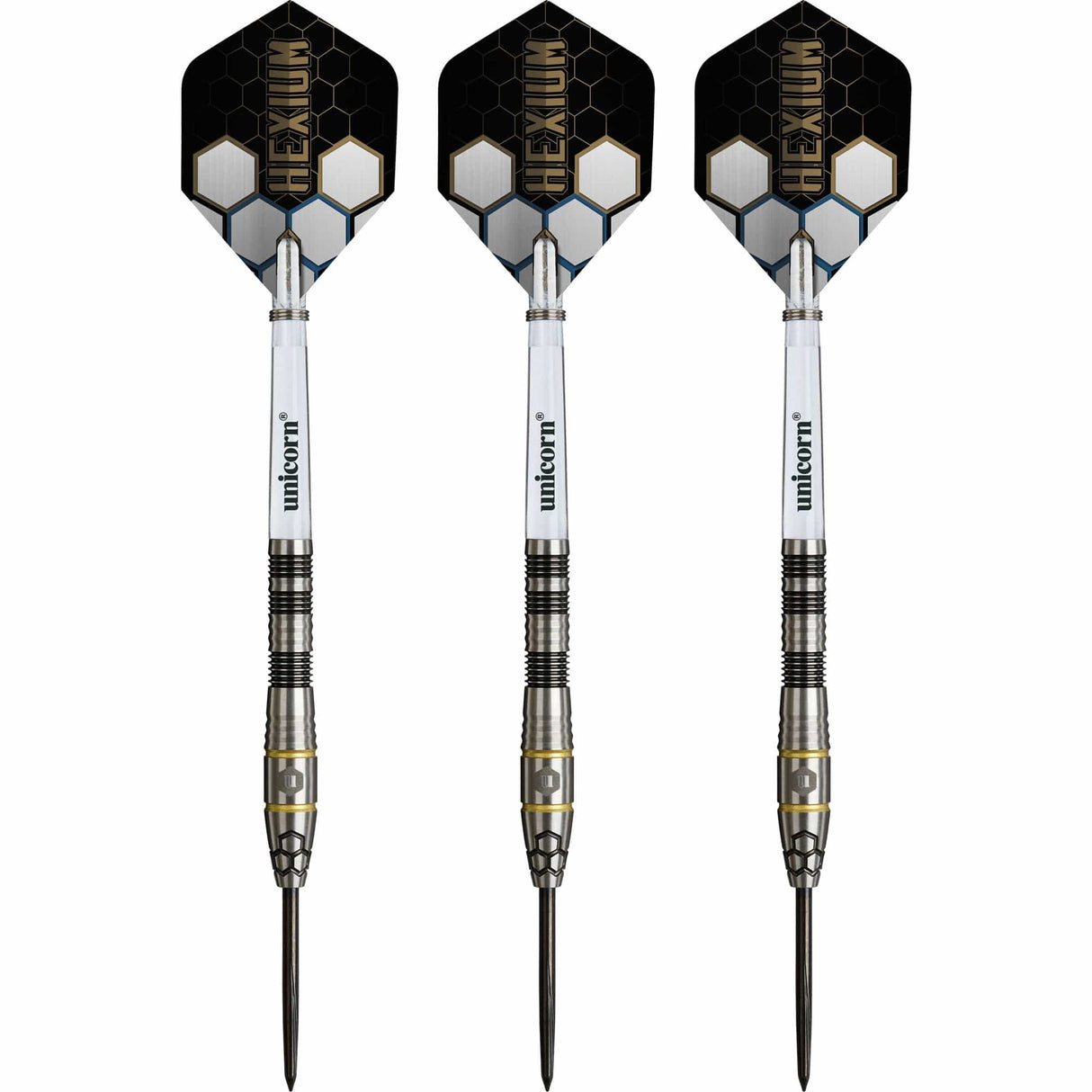 Unicorn Hexium Darts - Steel Tip - 90% Tungsten - Style 1