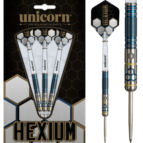 Unicorn Hexium Darts - Steel Tip - 90% Tungsten - Style 2