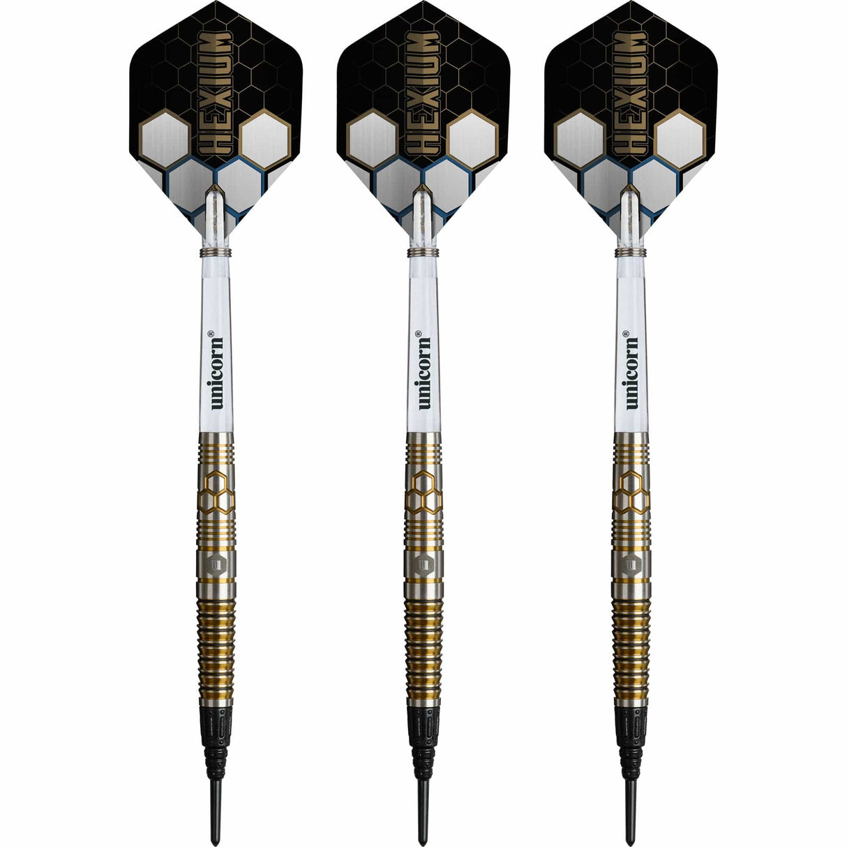 Unicorn Hexium Darts - Soft Tip - 90% Tungsten - Style 3 23g