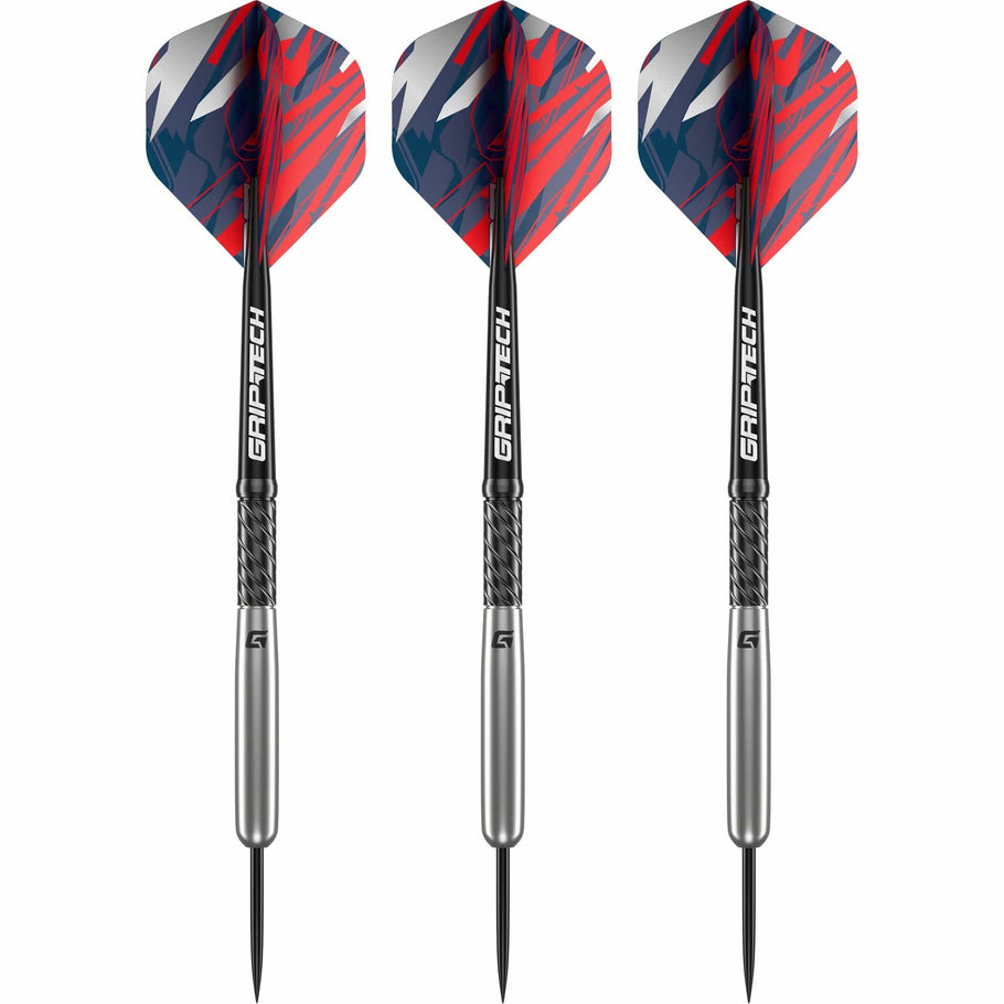 GOAT Freccette Punta Acciaio – Set Homerun 90% Argento 25g, 3 Barili + 3 Flights + 3 Aste, Per Principianti E Esperti In Scatola Rigida