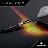 Mission Horizon Darts - Soft Tip - 95% Tungsten - Black PVD & Orange - 18g
