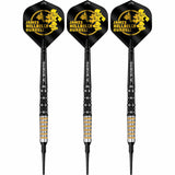 Mission James Hurrell Darts - Soft Tip - 95% Tungsten - V2 - Black PVD & Yellow