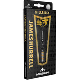 Mission James Hurrell Darts - Soft Tip - 95% Tungsten - V2 - Black PVD & Yellow