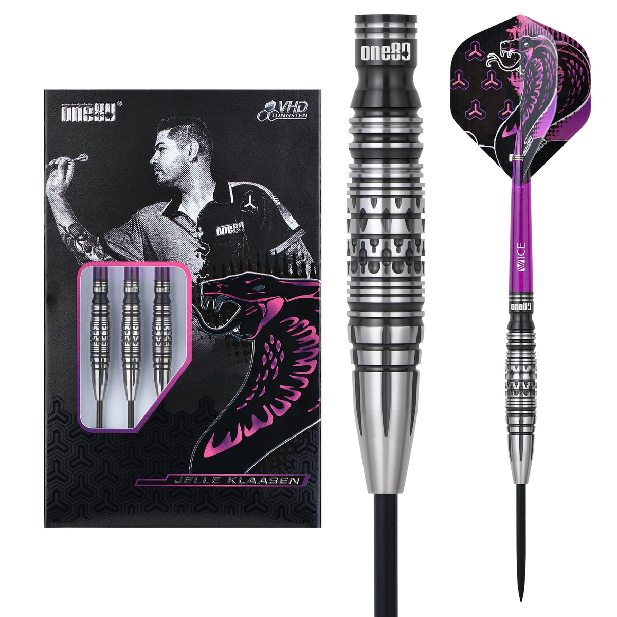 ONE80 Jelle Klaasen VHD 90% Soft Tip - Fléchettes pointe Plastique ONE80 Jelle Klaasen VHD 90% Soft Tip - Fléchettes pointe Plastique