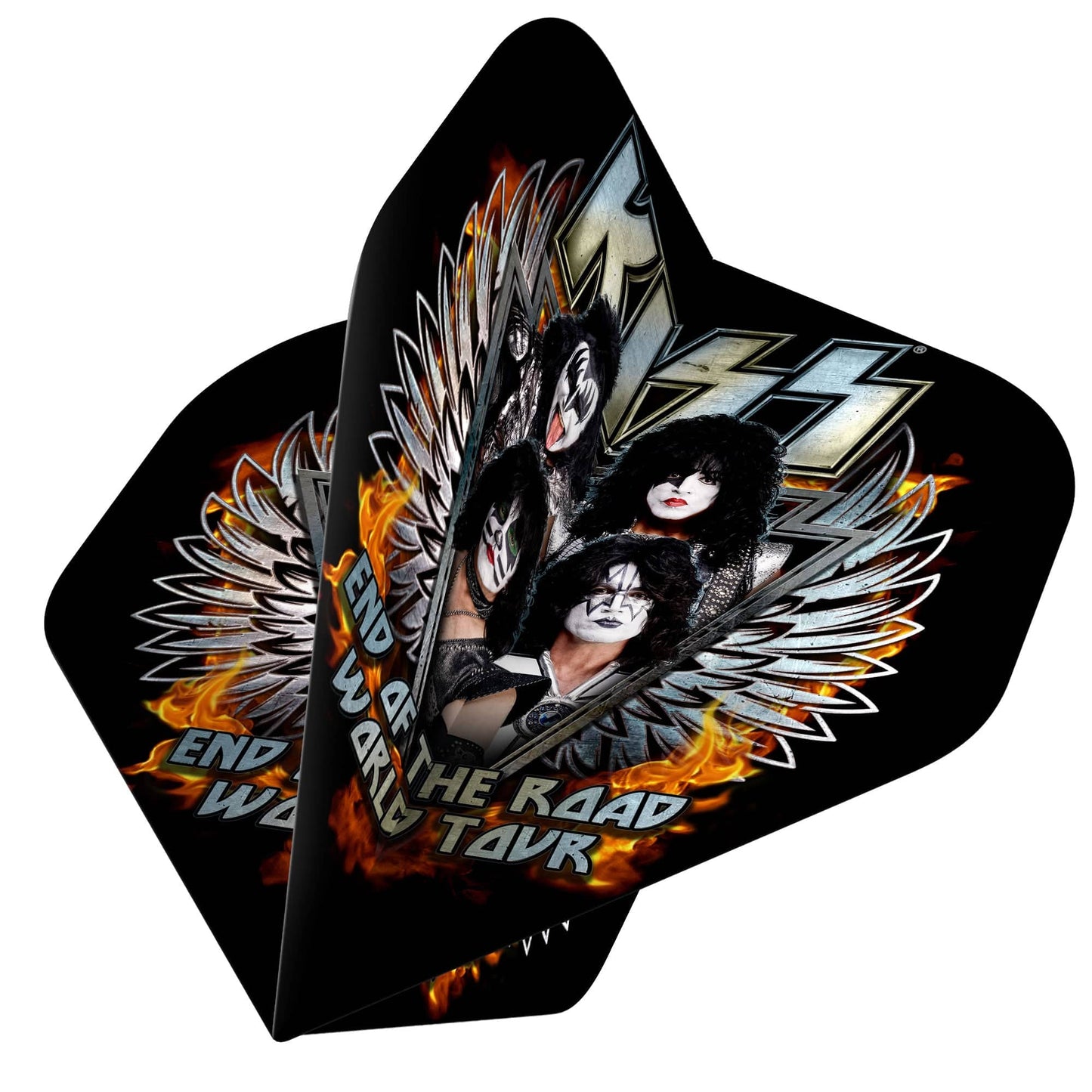 Kiss Dart Flights - Official Licensed - 100 Micron - No2 - Std - F5 - Black - End of the Road