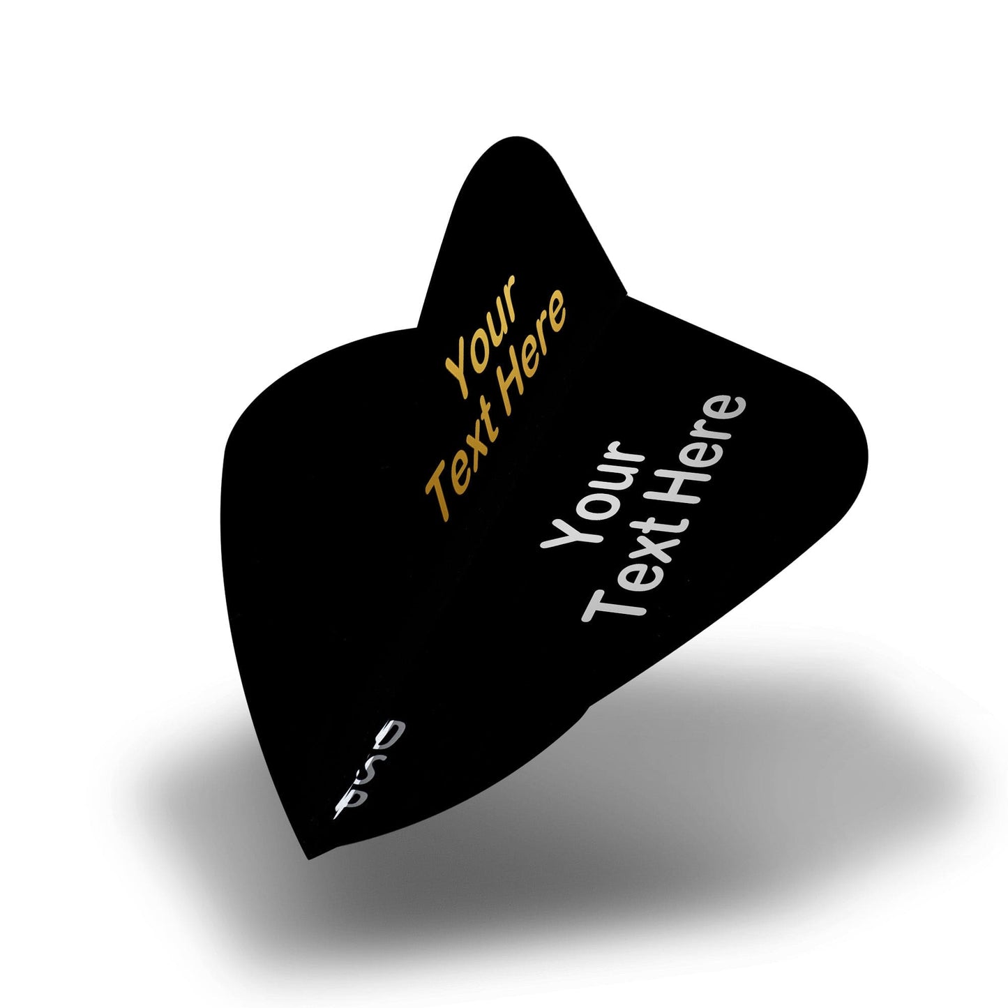 Personalised Flights - Hot Foil - 5 Sets - Poly Plain - Kite - Black