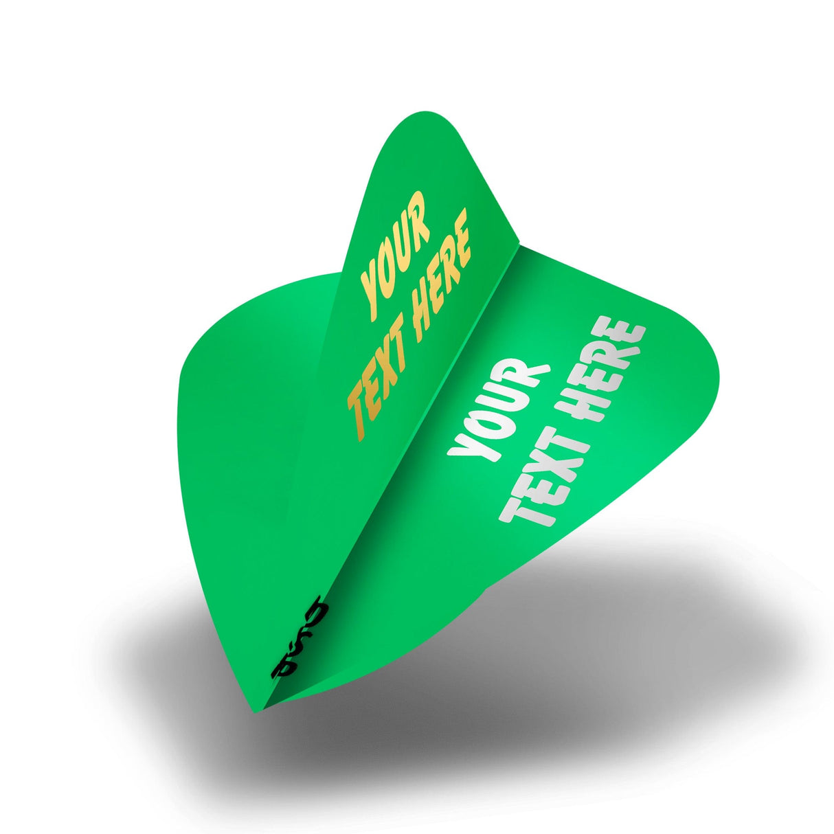 Personalised Flights - Hot Foil - 5 Sets - Poly Plain - Kite - Green