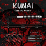 Mission Kunai Darts - Steel Tip - 95% Tungsten - Black PVD