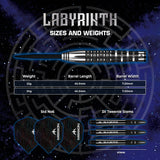 Mission Labyrinth Darts - Steel Tip - 90% Tungsten - Black PVD