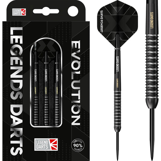 Legend Darts - Steel Tip - Evolution Series - B07 - Black - Multi Ring