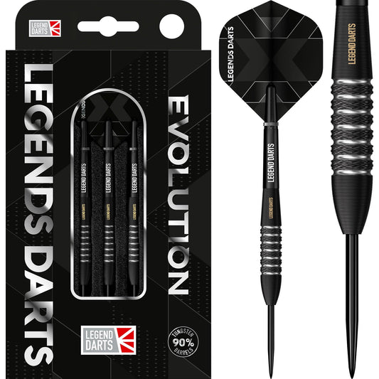 Legend Darts - Steel Tip - Evolution Series - B09 - Black - Knurled Bomb
