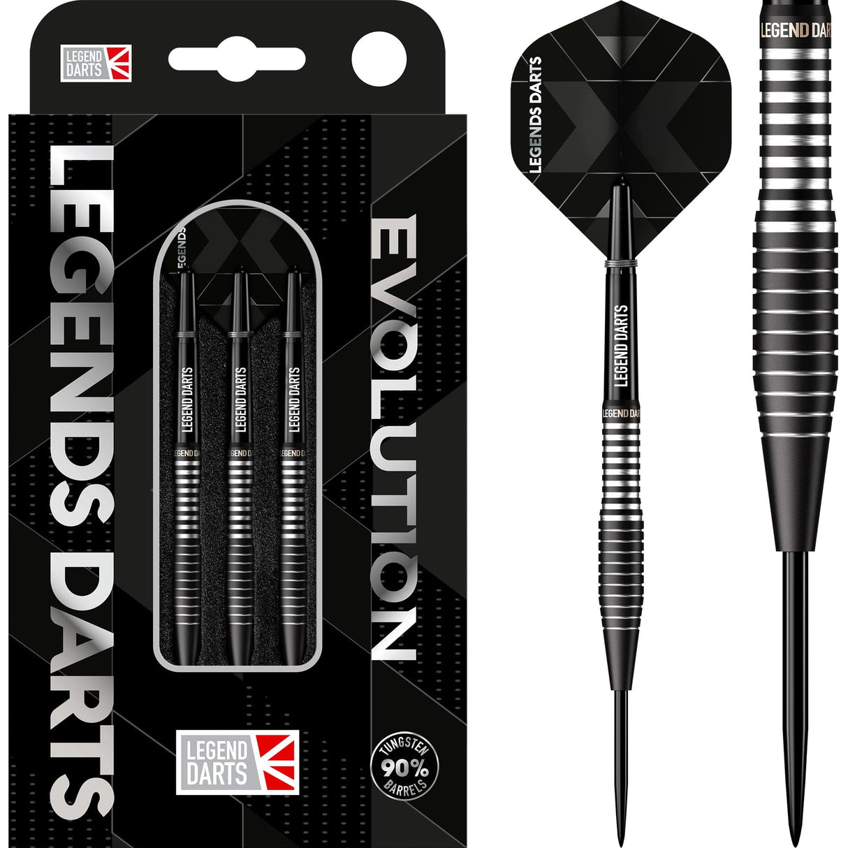 Legend Darts Steel Tip Revolution Series B04 Black Torpedo