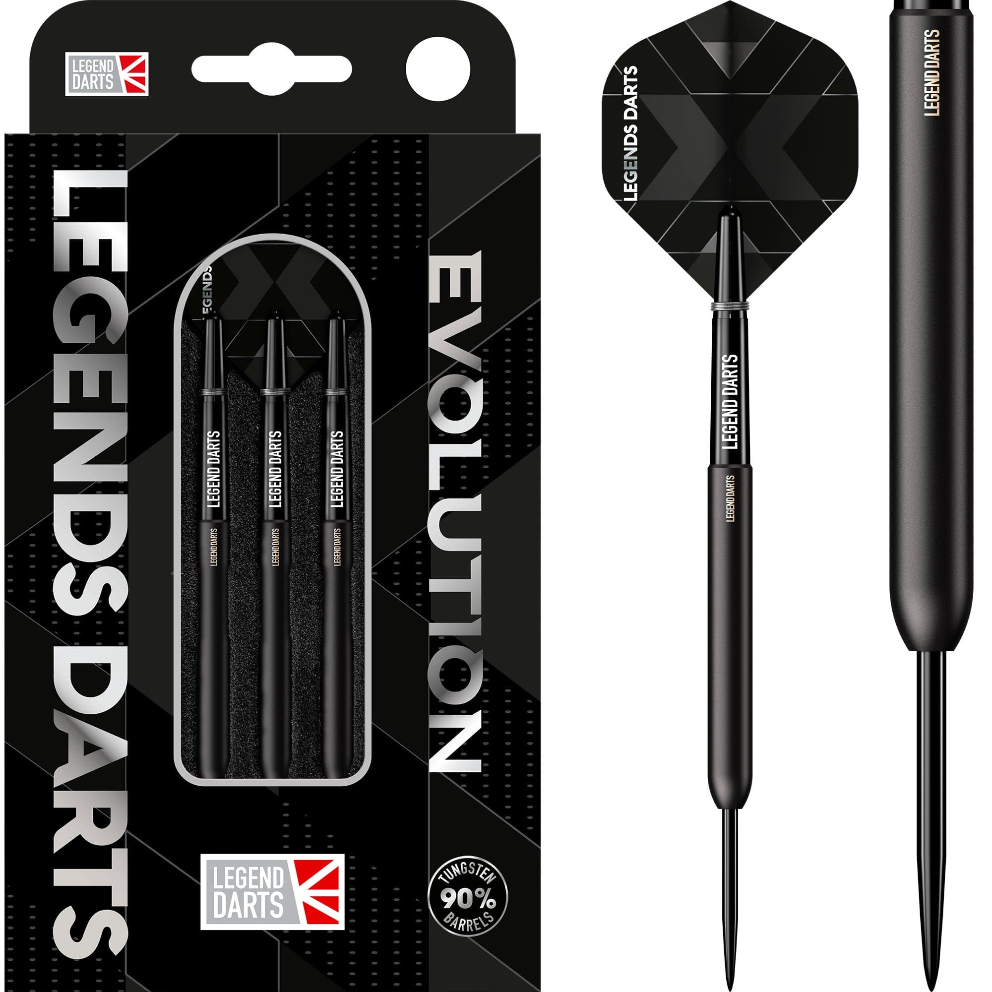 Legend Darts Steel Tip Revolution Series B06 Black Smooth