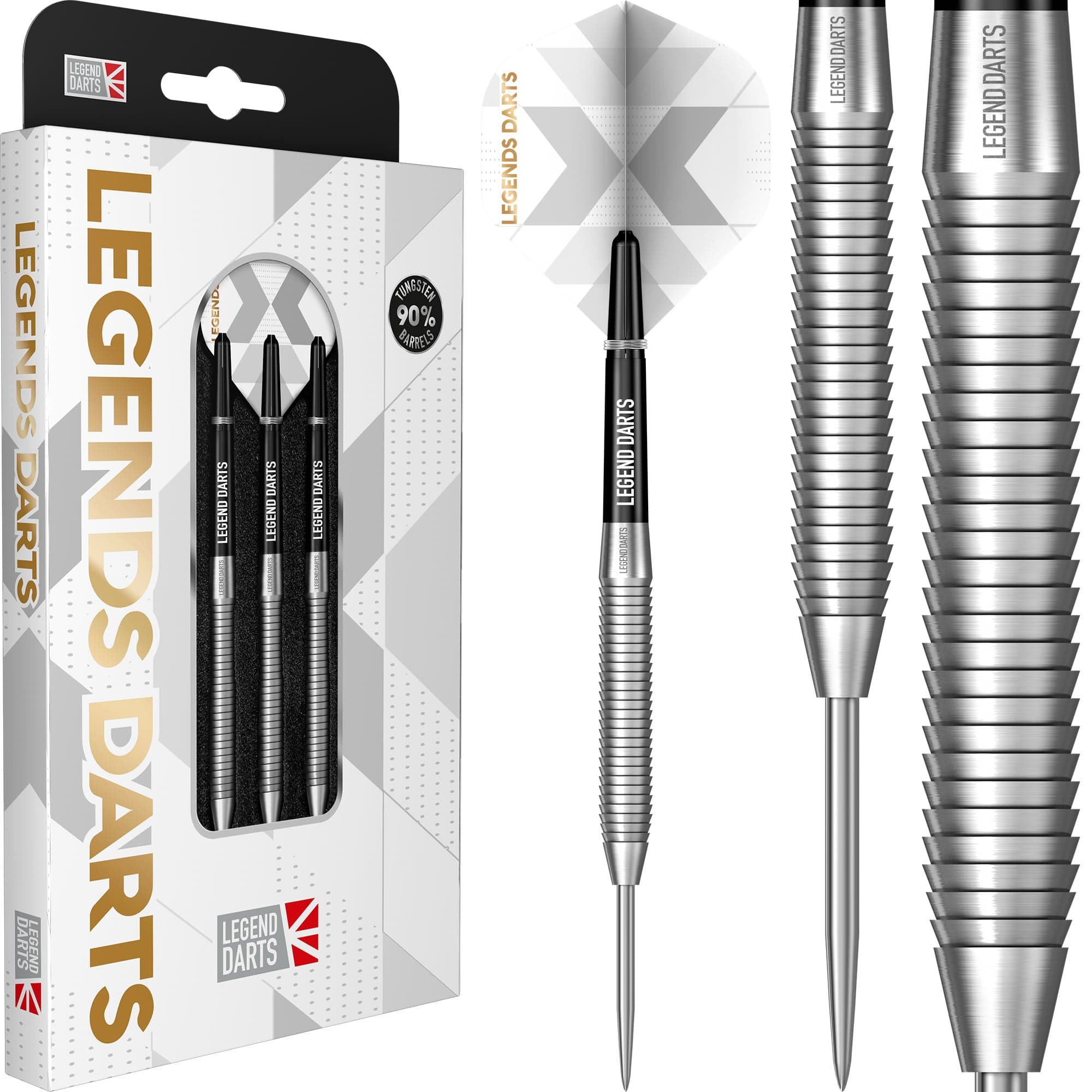 Legend Darts - Steel Tip - 90% Tungsten - Pro Series - V15 - Razor Gri