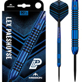 Mission Lex Paeshuyse Darts - Steel Tip - 90% Tungsten - Blue & Black