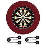 Mission Samurai II x Arsenal Dartboard Set - Dart Board, Surround & 2 sets of Brass Darts - Red