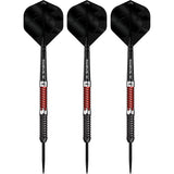 Mission Llew Bevan Darts - Steel Tip - 90% Tungsten - Black & Red Electro