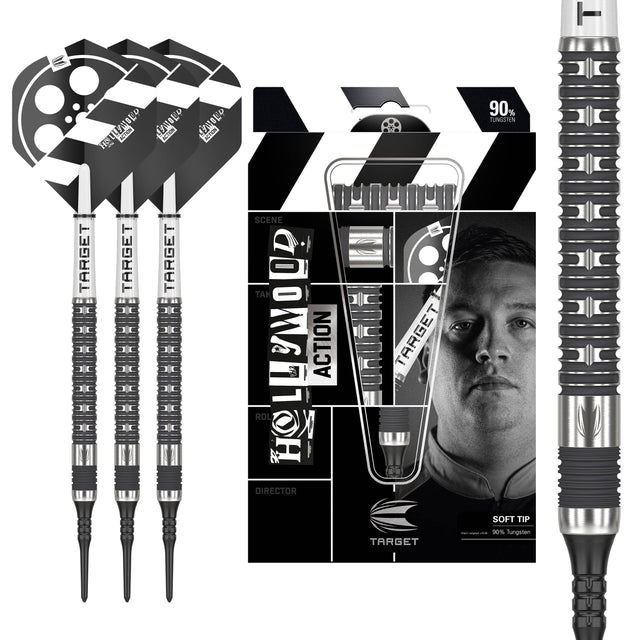 Target Chris Dobey Darts - Soft Tip - 90% Tungsten - Hollywood Action 20g