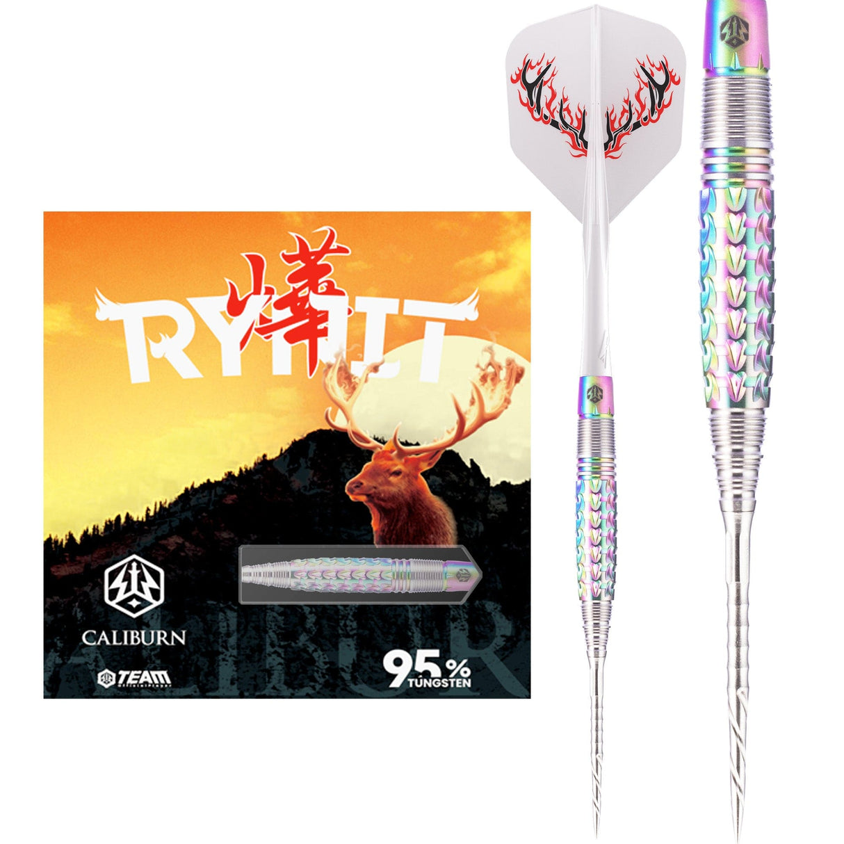 Caliburn Player Darts - Steel Tip - 95% Tungsten - Rynit