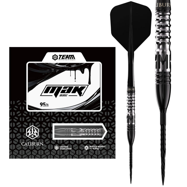 Caliburn Player Darts - Steel Tip - 95% Tungsten - Mak