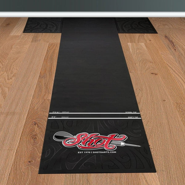 RUTHLESS Darts Mat | Heavy Duty Non-Slip Durable Carpet Dart Mat for Floor Black (Red Rip RUTHLESS Darts Mat | Heavy Duty Non-Slip Durable Carpet Dart Mat for Floor Black (Red Rip