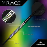 Mission Mirage Darts - Steel Tip - 90% Tungsten