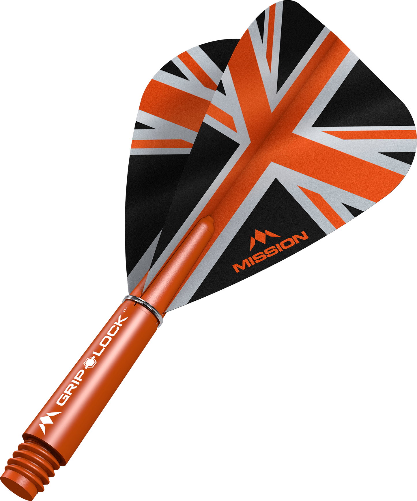 Mission Alliance Black Kite Dart Flights Combo With Griplock Shafts Orange / Short