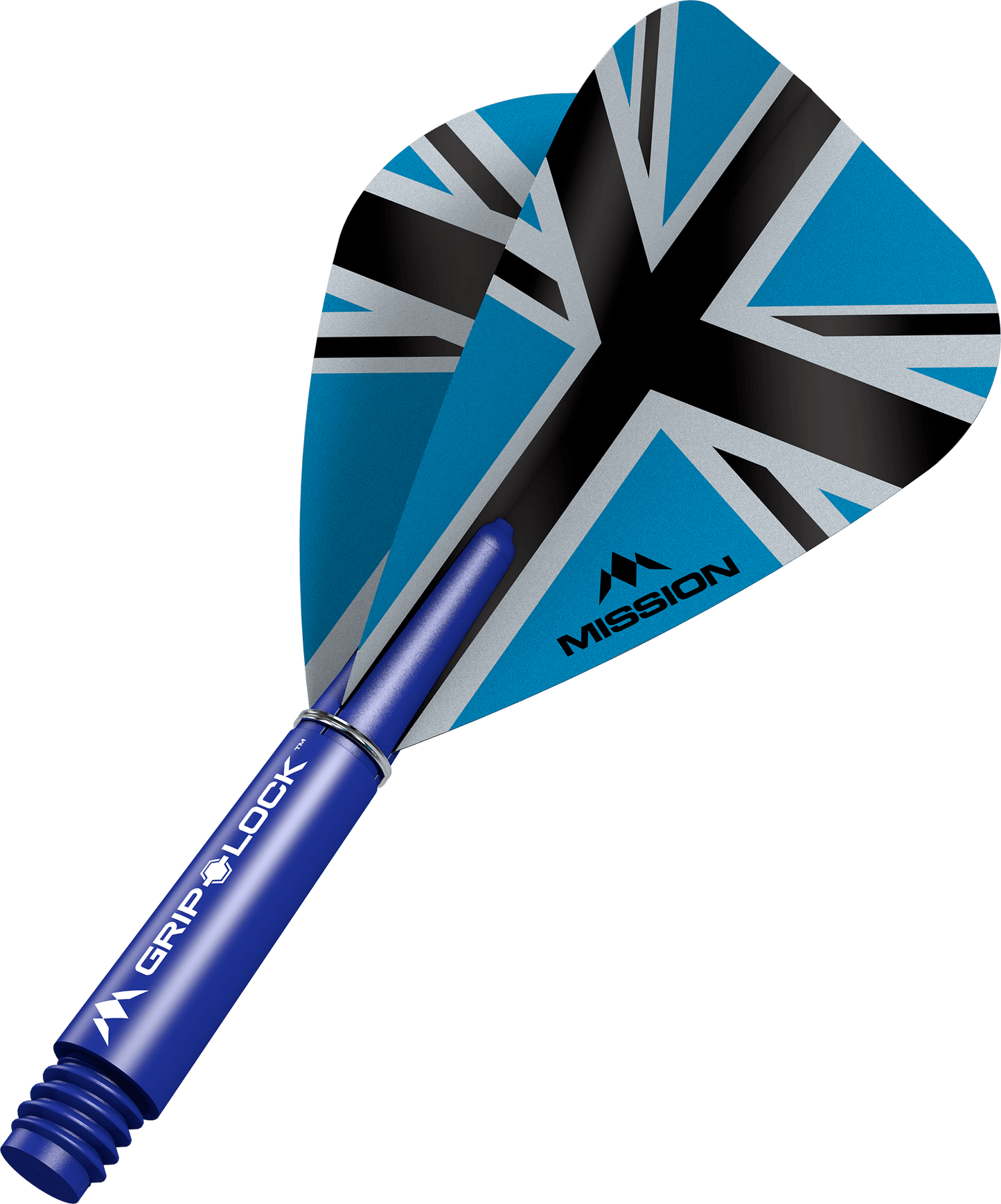 Mission Alliance X Black Kite Dart Flights Combo With Griplock Shafts Blue / Short