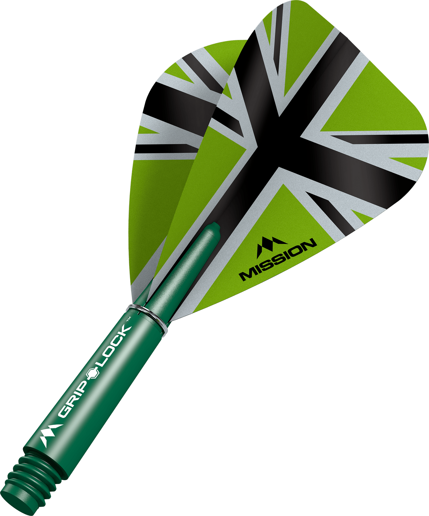Mission Alliance X Black Kite Dart Flights Combo With Griplock Shafts Green / Short