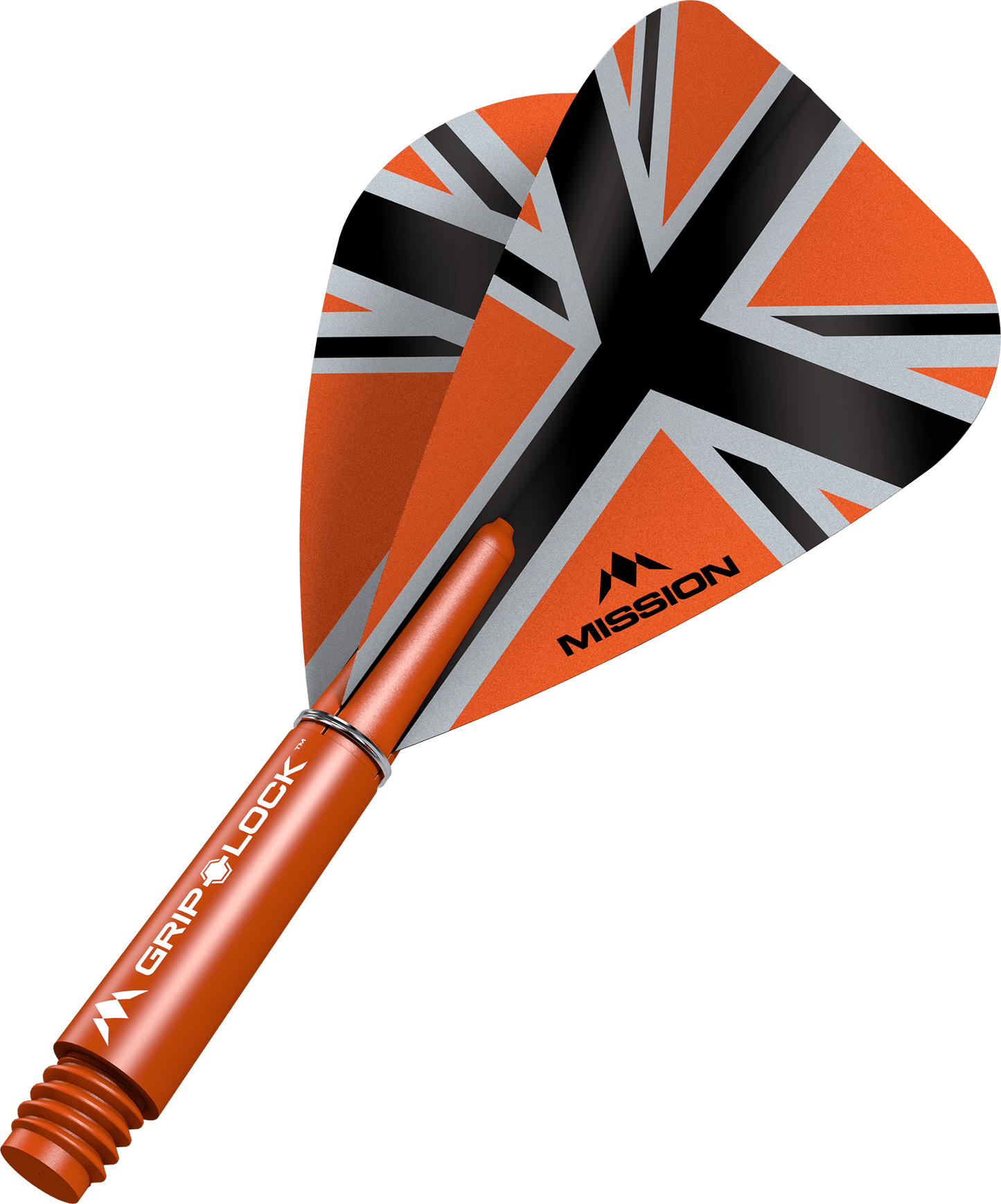 Mission Alliance X Black Kite Dart Flights Combo With Griplock Shafts Orange / Short
