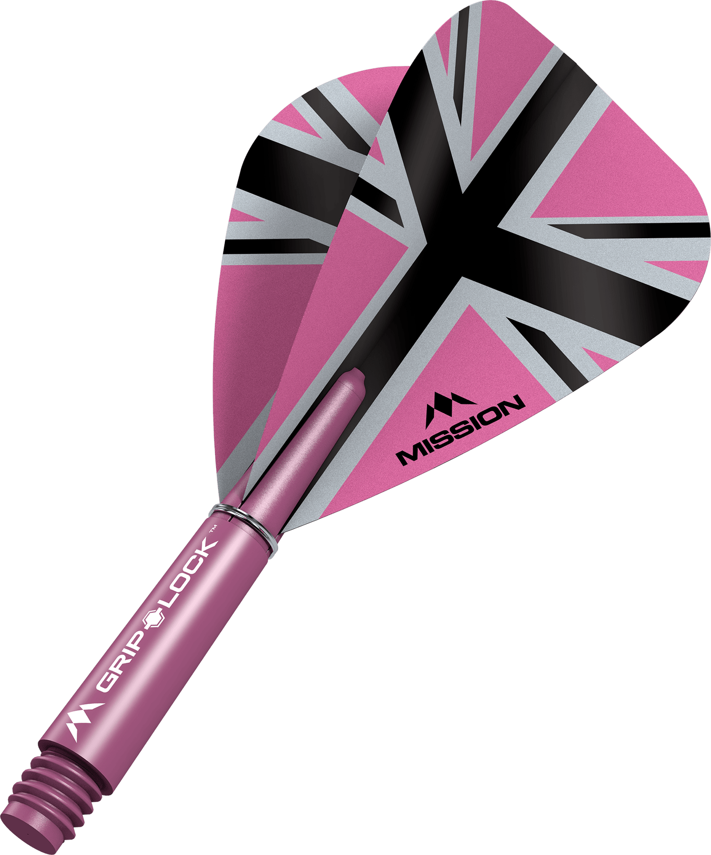 Mission Alliance X Black Kite Dart Flights Combo With Griplock Shafts Pink / Short