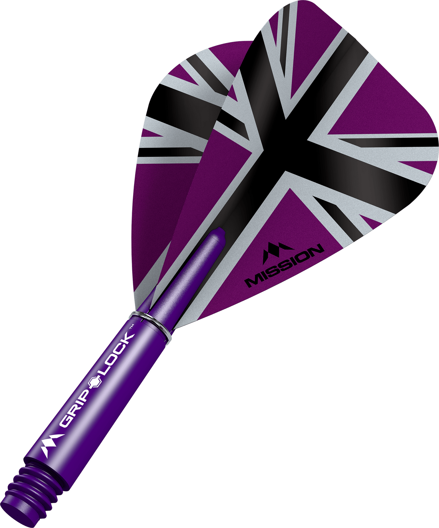 Mission Alliance X Black Kite Dart Flights Combo With Griplock Shafts Purple / Short