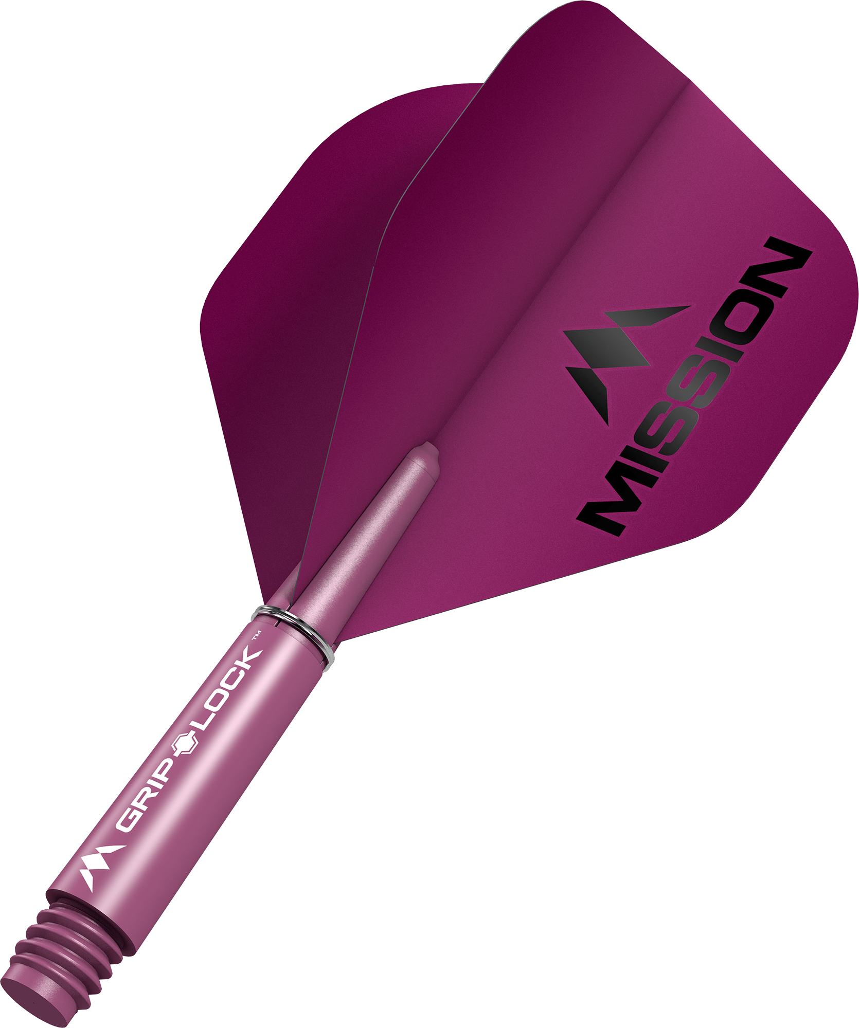 Mission Darts S1077 GripLock Nylon Schäfte – Tweenie-Länge, Mit S-Lock Ringen, Lila