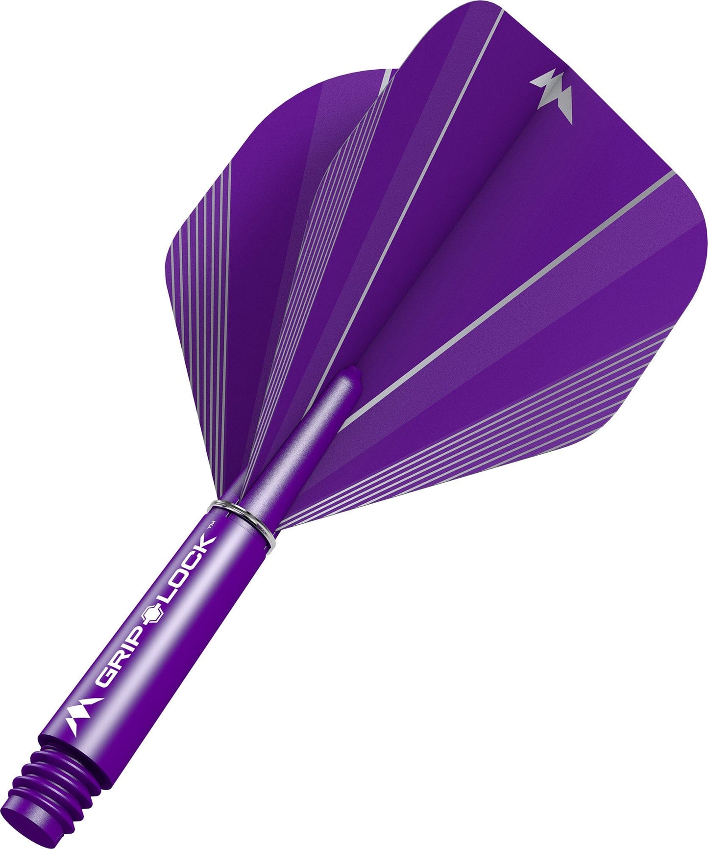 Mission Shade No2 Dart Flights Combo With Griplock Shafts Purple / Short