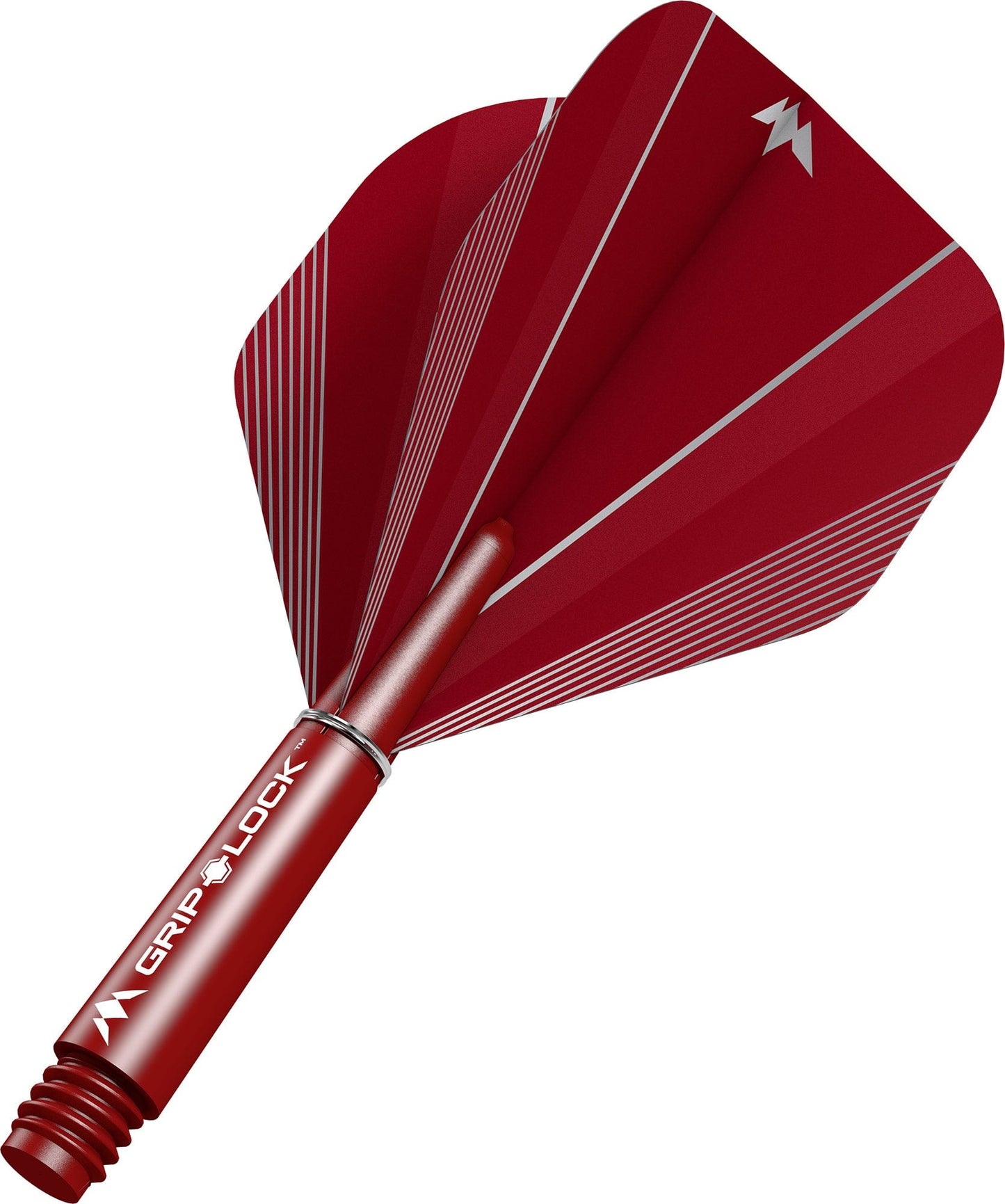 Mission Shade No2 Dart Flights Combo With Griplock Shafts Red / Short