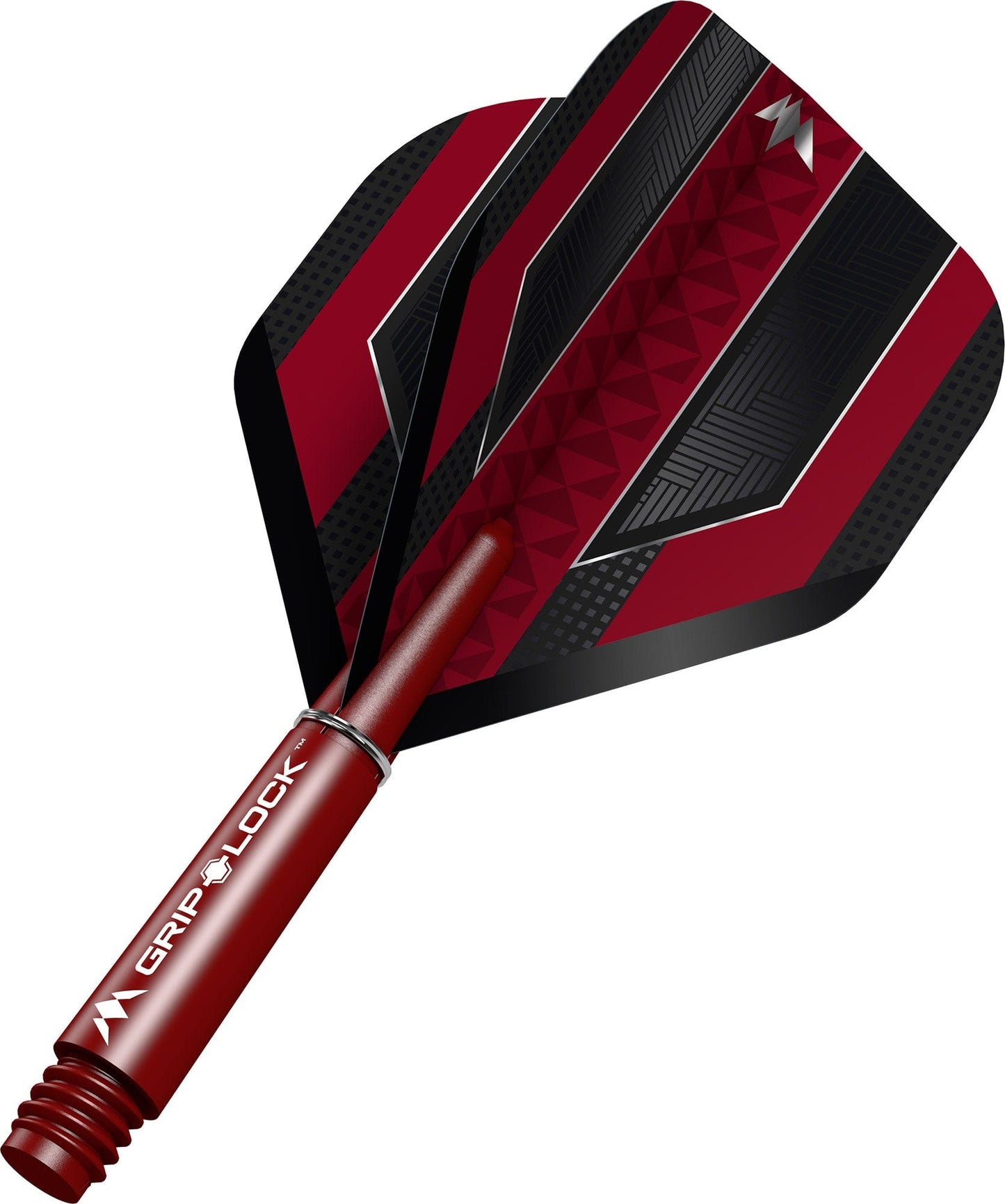 Mission Temple Dart Flights Combo With Griplock Shafts Red / Short