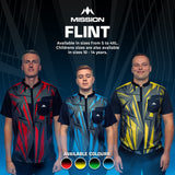 Mission Darts Flint Dart Shirt - Collarless - Lightweight - Black & Blue - Youth