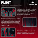 Mission Darts Flint Dart Shirt - Collarless - Lightweight - Black & Red